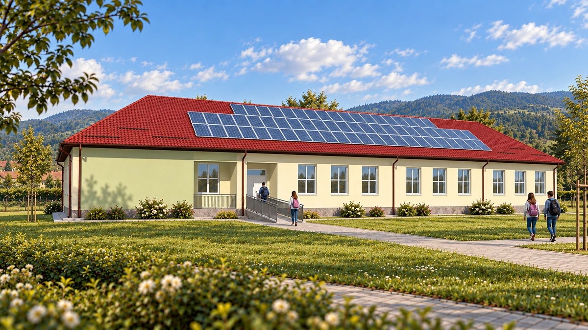 Modernizare și renovare pentru imobilul școala din localitatea Câlnic, județul Gorj, în vederea creșterii eficienței energetice — randare 5