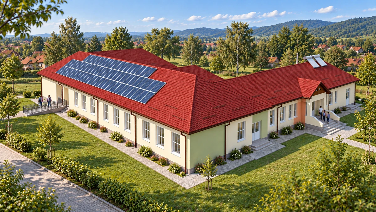 Modernizare și renovare pentru imobilul școala din localitatea Câlnic, județul Gorj, în vederea creșterii eficienței energetice — randare 6