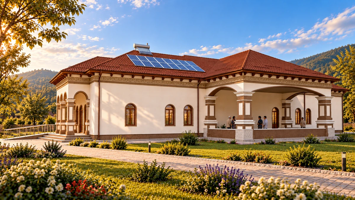 Construire cămin cultural, sat Hăiești, comuna Săcelu, Gorj — randare 4