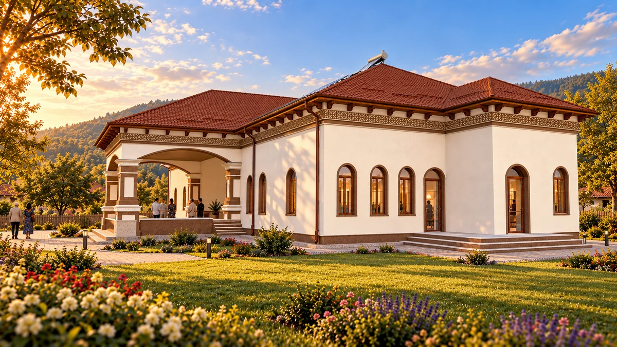 Construire cămin cultural, sat Hăiești, comuna Săcelu, Gorj — randare 5