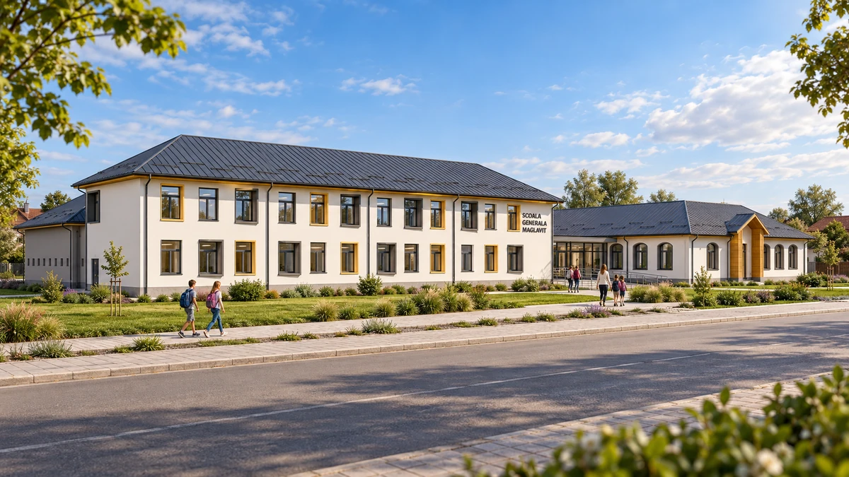 Reabilitare energetică Școala Generală nr. 1, comuna Maglavit, județul Dolj — randare 1