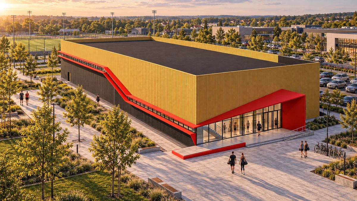 Construire sală de sport, în comuna Cocorăștii Colț, județul Prahova — randare 6