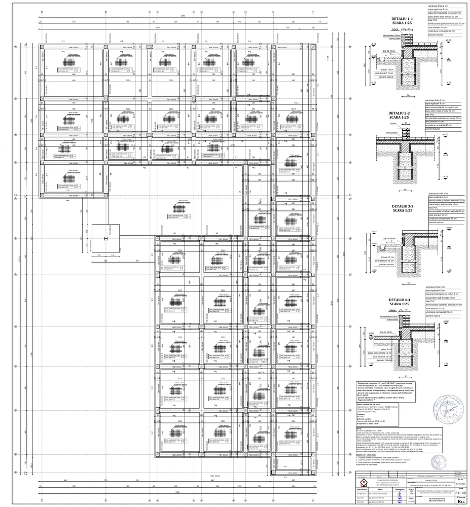 Construire grădiniță, amenajare și împrejmuire teren, satul Stoina, comuna Stoina, județul Gorj — Plan fundații — grădiniță propusă