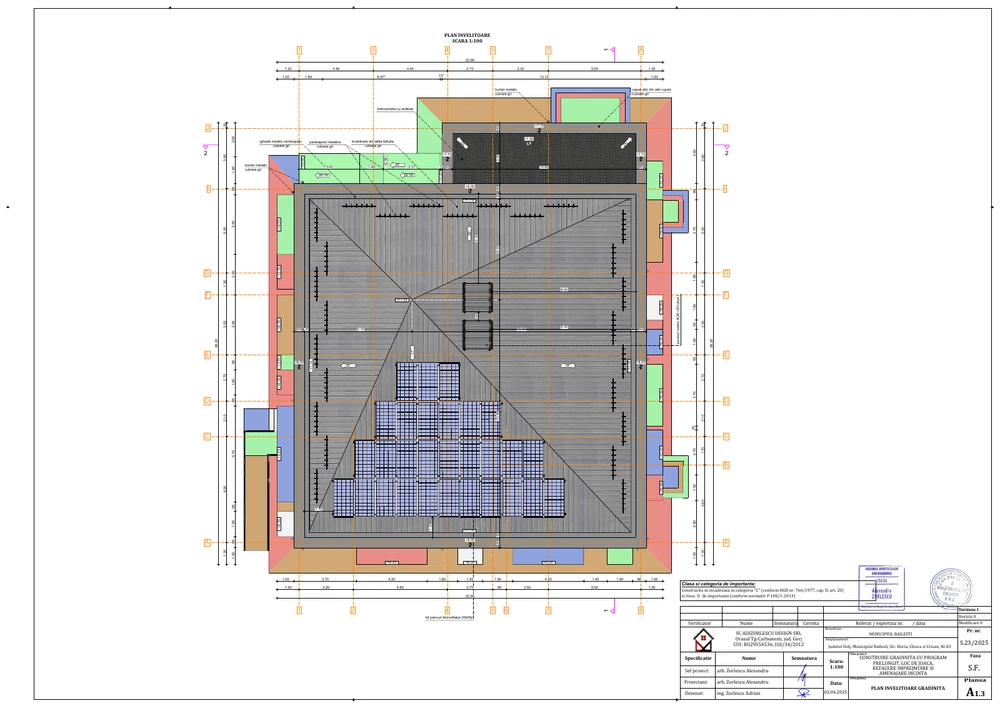 Construire grădiniță cu program prelungit, loc de joacă, refacere împrejmuire și amenajare incintă — Plan învelitoare — grădinița propusă