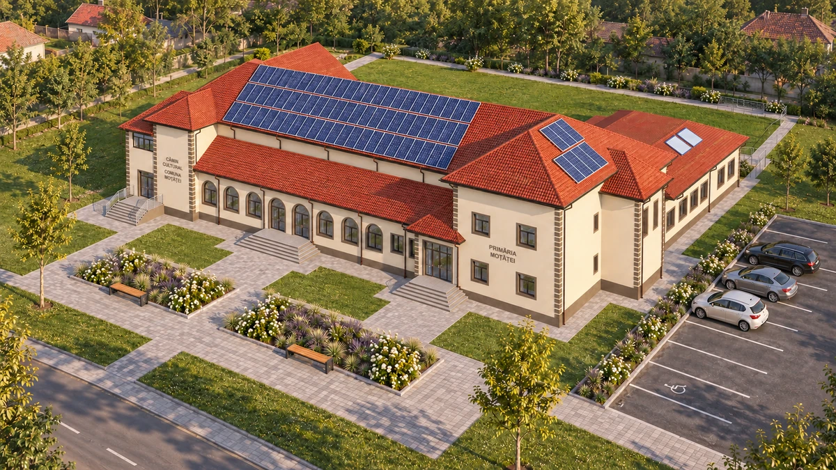 Reabilitare energetică și modernizare clădiri instituții publice comuna Moțăței (primărie și cămin cultural — corpuri C1, C2, C3) — randare 4