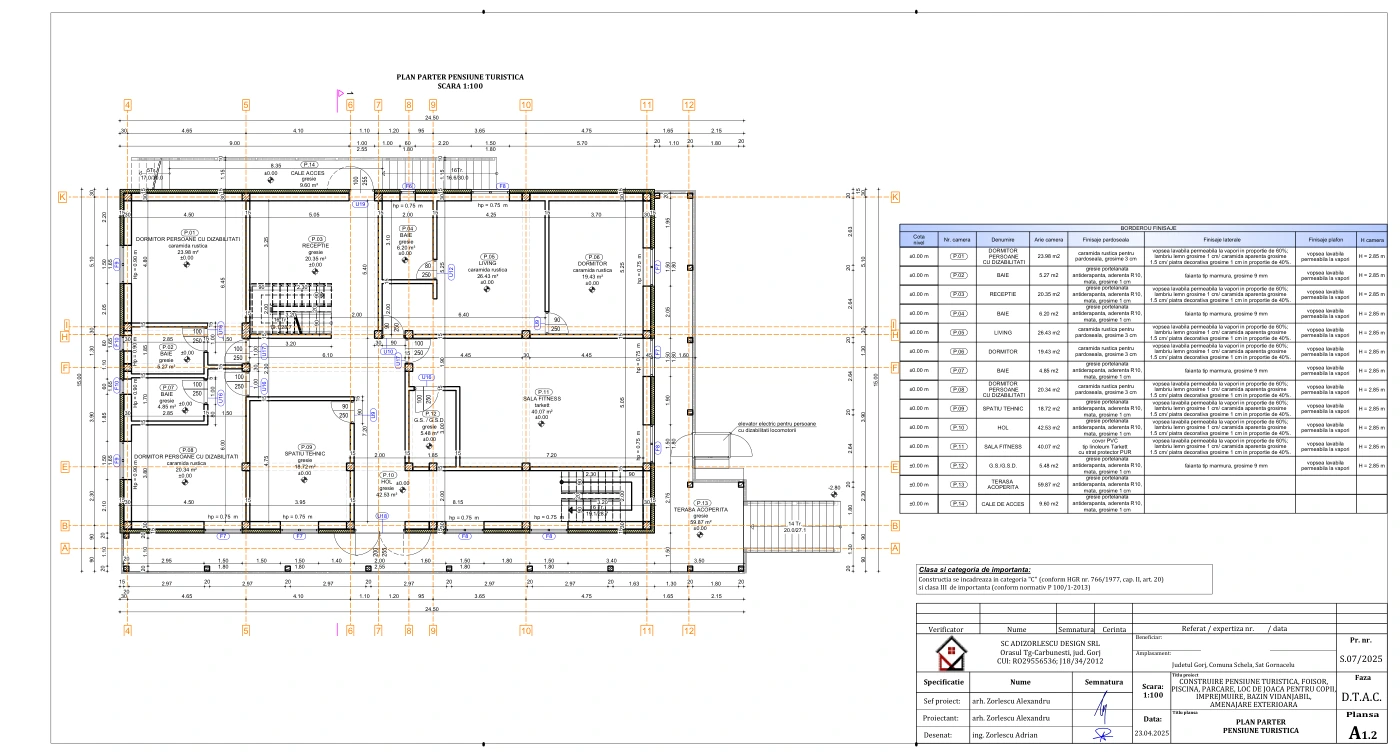 Construire pensiune turistică, foișor, piscină, parcare, loc de joacă pentru copii, împrejmuire, bazin vidanjabil, amenajare exterioară — Plan parter — pensiune