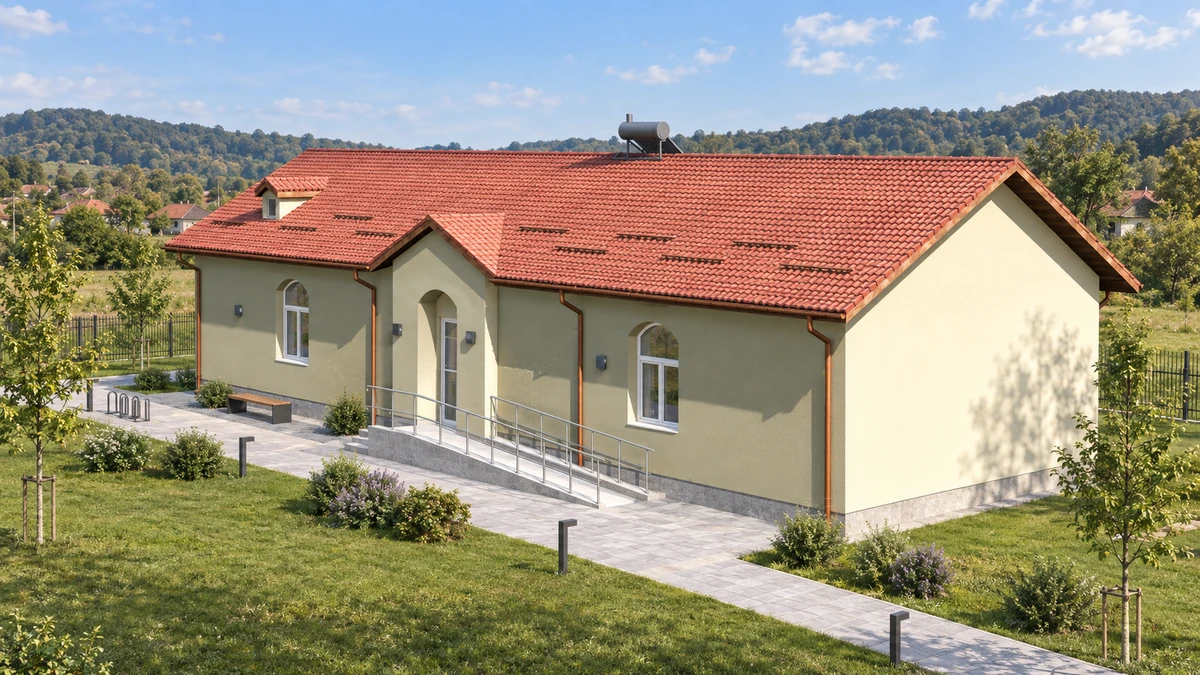 Modernizare și renovare pentru imobilul Școală Primară din sat Crușeț nr.2, comuna Crușeț, județul Gorj, în vederea creșterii eficienței energetice — randare 6