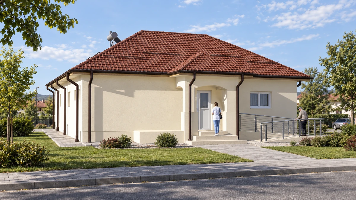 Modernizare și renovare pentru imobilul Dispensar Uman din comuna Aninoasa, sat Aninoasa nr.140, județul Gorj, în vederea creșterii eficienței energetice — randare 1