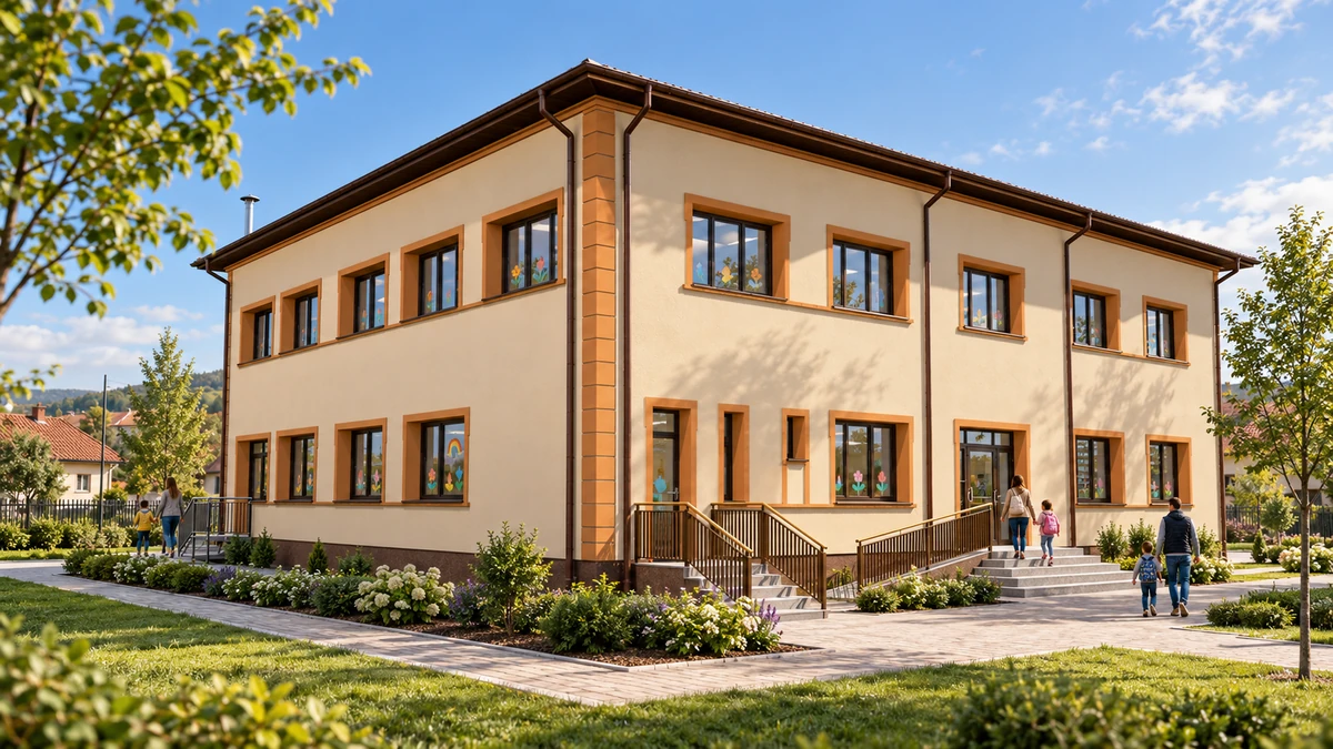 Reabilitare și dotare Grădinița cu program prelungit Nr.4, oraș Strehaia, județul Mehedinți — randare 1