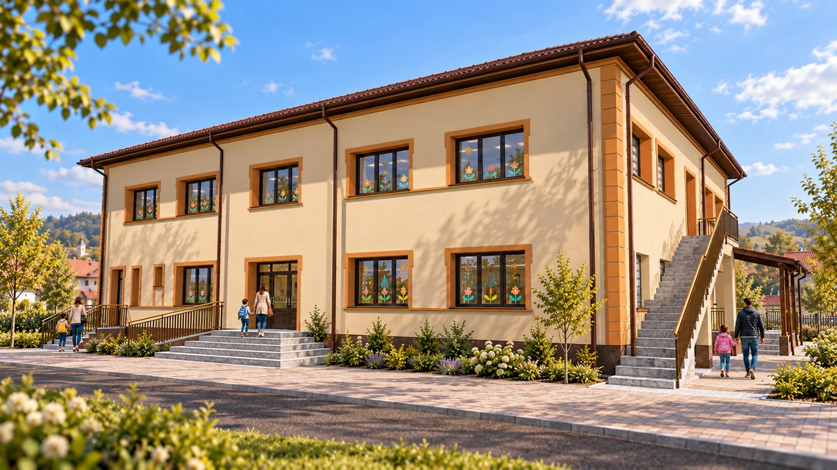 Reabilitare și dotare Grădinița cu program prelungit Nr.4, oraș Strehaia, județul Mehedinți — randare 3