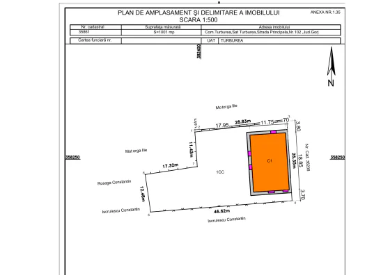 Plan de situație pentru reabilitarea energetică a blocului de locuințe sociale din Turburea